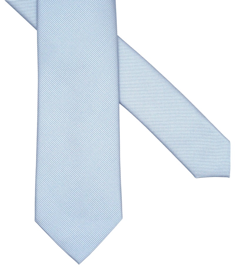 ZENXUS Solid Skinny Ties for Men, 2.5 inch Slim Dusty Blue Ties Bulk for Wedding and Activities, 5-Pack - Image 4